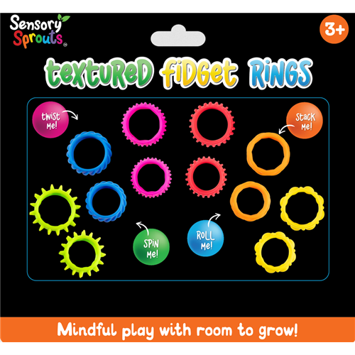 EVLSFR - Textured Fidget Rings Set